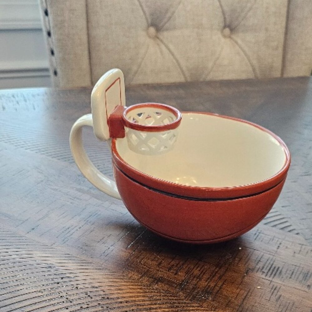 Maxis Creations Basketball and Hoop Cup Mug Chili Chowder Bowl EUC